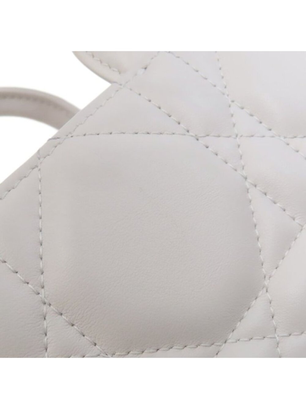 Dior Book Tote Mini Macro Cannage 2-Way Handbag White Gray - Picture 11 of 15